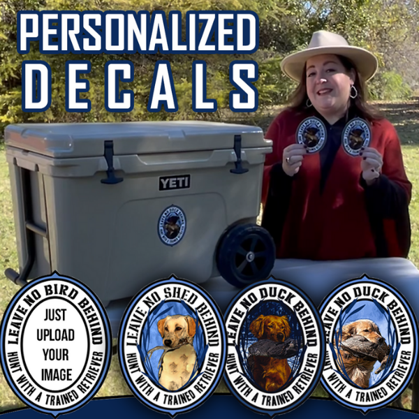 Custom Made Hunting Color Dog Decals (Size of Decal 3.85 X 5)