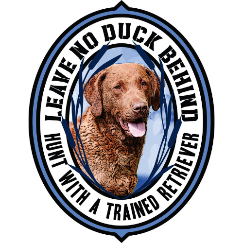 The Chesapeake Bay Retriever breed originated as a water dog used to hunt and retrieve ducks in the cold area of Maryland's Chesapeake Bay. Our glossy hunting decals capture the energetic nature of this energetic breed. An experienced hunter knows they can`t go wrong with a Chesapeake Bay retriever. All decals are made from waterproof vinyl for lasting quality.