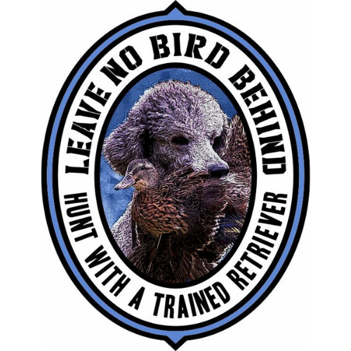 These dog hunting decals are great to showcase your hunting buddy. This silver poodle is not just cute but is a great hunting dog as well. This family-friendly dog serves as a great retriever for your waterfowl hunting trips. Poodles were originally bred as water retrievers making them perfect for duck hunting.Anyone interested in duck hunting stickers should get this hunting dog decal for their coolers and trucks. Since these duck hunting decals are vinyl-based, they stay glossy for a long time. 